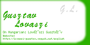 gusztav lovaszi business card